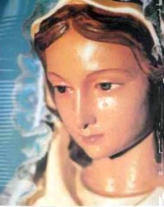Weeping Statue of the Rosa Mystica in Maasmechelen, Belgium