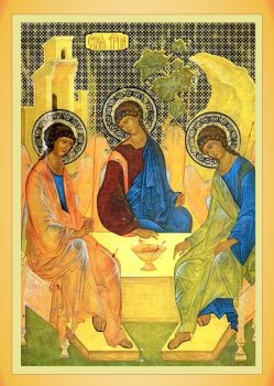 The Trinity (Troitsa) by Rublev, also called The Hospitality of Abraham
